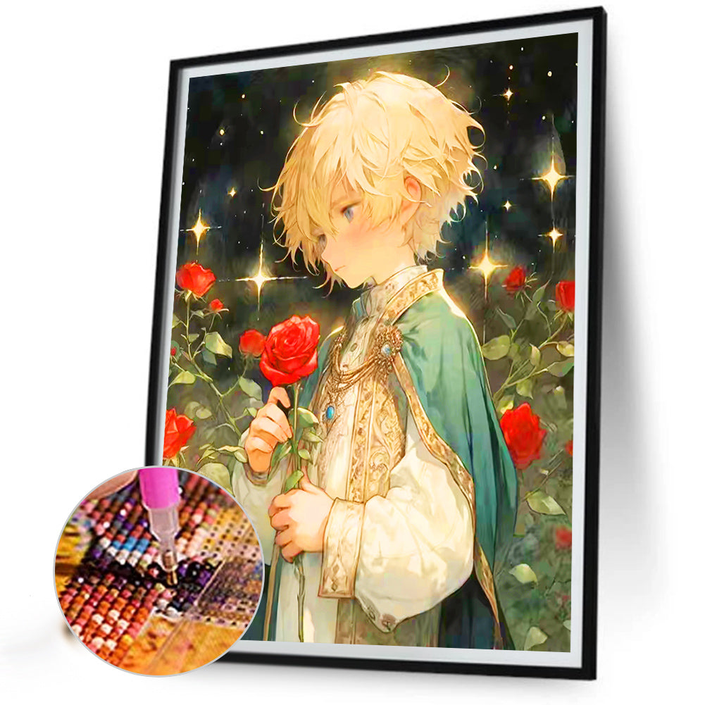 Diamond Painting - Full Round - The Little Prince and the Rose Field (50*60CM)