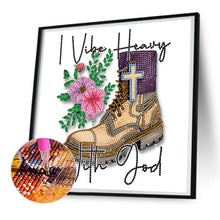 Load image into Gallery viewer, Diamond Painting - Partial Special Shaped - Retro literary calligraphy and painting (30*30CM)