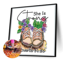 Load image into Gallery viewer, Diamond Painting - Partial Special Shaped - Retro literary calligraphy and painting (30*30CM)