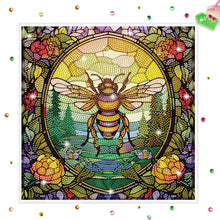 Load image into Gallery viewer, Diamond Painting Sticker Stained Glass Bee Diamonds Mosaic Stickers for Kid Gift