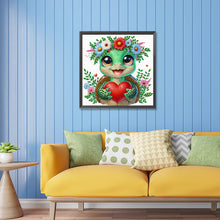 Load image into Gallery viewer, Diamond Painting - Partial Special Shaped - Little turtle wearing flowers (30*30CM)