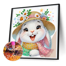 Load image into Gallery viewer, Diamond Painting - Partial Special Shaped - Little rabbit with flowers (30*30CM)