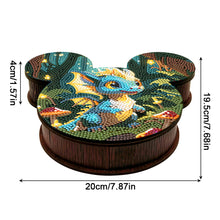 Load image into Gallery viewer, Wood DIY Diamond Painting Jewelry Organizer Box Kit for Adults Kids (Pterosaur)