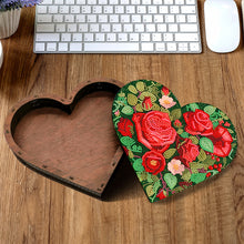 Load image into Gallery viewer, Wood DIY Diamond Painting Jewelry Organizer Box Kit for Adults Kids (Heart Rose)