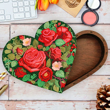 Load image into Gallery viewer, Wood DIY Diamond Painting Jewelry Organizer Box Kit for Adults Kids (Heart Rose)