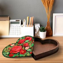 Load image into Gallery viewer, Wood DIY Diamond Painting Jewelry Organizer Box Kit for Adults Kids (Heart Rose)