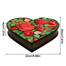 Load image into Gallery viewer, Wood DIY Diamond Painting Jewelry Organizer Box Kit for Adults Kids (Heart Rose)