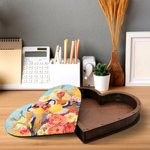 Load image into Gallery viewer, Wood DIY Diamond Painting Jewelry Box Kit for Adults Kids (Heart Flower Bird)