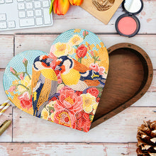 Load image into Gallery viewer, Wood DIY Diamond Painting Jewelry Box Kit for Adults Kids (Heart Flower Bird)