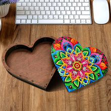 Load image into Gallery viewer, Wood DIY Diamond Painting Jewelry Organizer Box Kit for Adults Kids (Mandala)