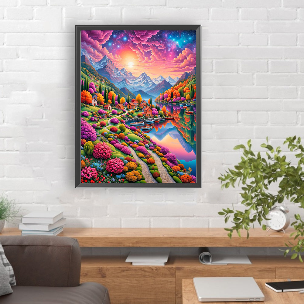 Diamond Painting - Full Round - garden house (30*40CM)