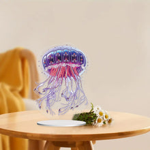Load image into Gallery viewer, 5D Diamond Painting Desktop Ornament for Home Office Desktop Decor (Jellyfish)