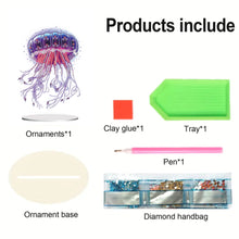 Load image into Gallery viewer, 5D Diamond Painting Desktop Ornament for Home Office Desktop Decor (Jellyfish)