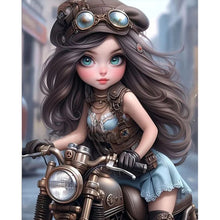 Load image into Gallery viewer, Diamond Painting - Full Round - sweet cool girl (40*50CM)