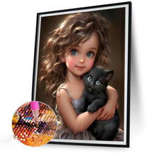 Load image into Gallery viewer, Diamond Painting - Full Round - sweet cool girl (40*50CM)