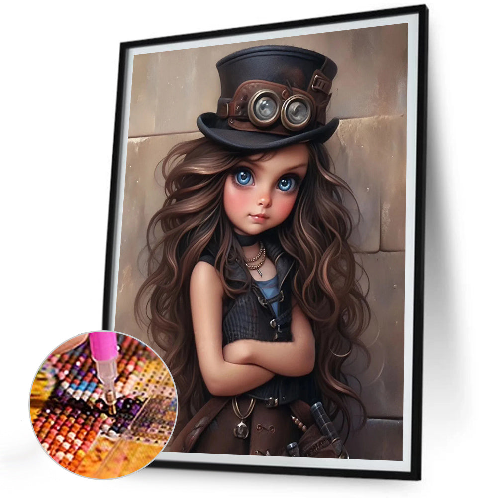 Diamond Painting - Full Round - sweet cool girl (30*40CM)