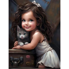 Load image into Gallery viewer, Diamond Painting - Full Round - sweet cool girl (30*40CM)