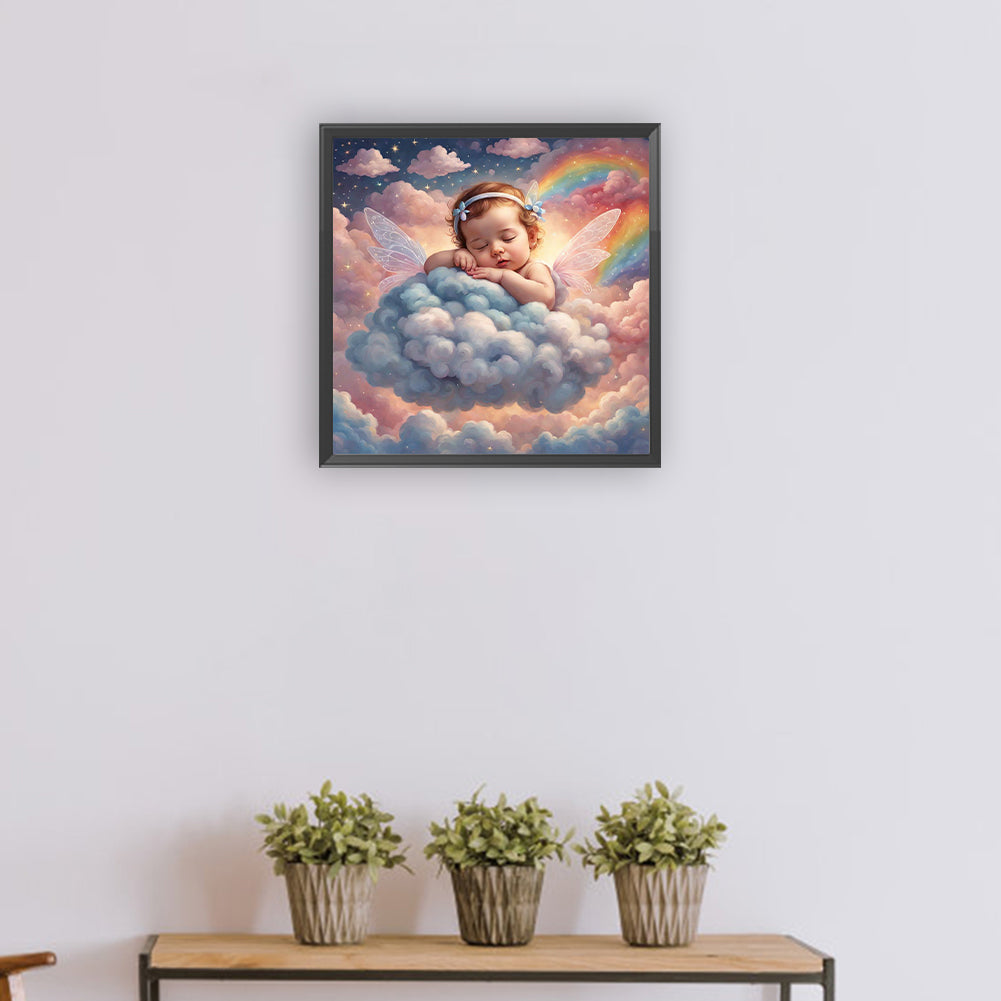 Diamond Painting - Full Round - sleeping angel child (30*30CM)