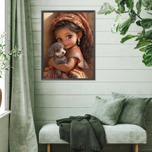 Load image into Gallery viewer, Diamond Painting - Full Square - little girl holding animals (30*40CM)