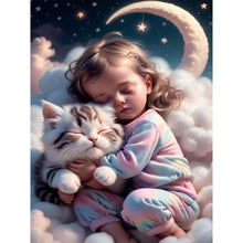 Load image into Gallery viewer, Diamond Painting - Full Square - little girl holding animals (30*40CM)