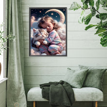 Load image into Gallery viewer, Diamond Painting - Full Square - little girl holding animals (30*40CM)