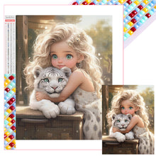 Load image into Gallery viewer, Diamond Painting - Full Square - little girl holding animals (30*40CM)
