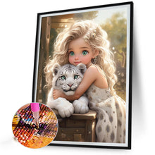 Load image into Gallery viewer, Diamond Painting - Full Square - little girl holding animals (30*40CM)