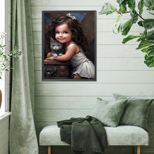 Load image into Gallery viewer, Diamond Painting - Full Square - little girl holding animals (30*40CM)