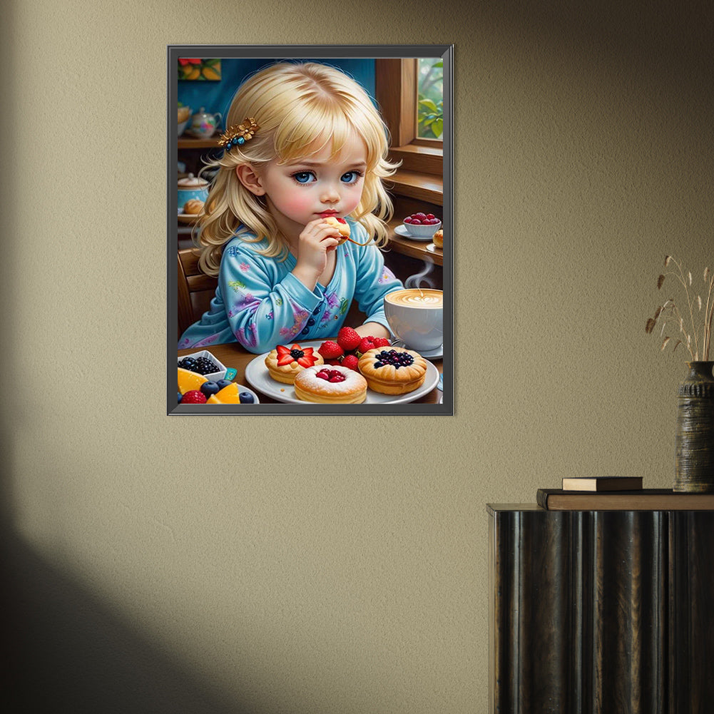 Diamond Painting - Full Square - little girl holding animals (30*40CM)