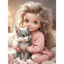 Load image into Gallery viewer, Diamond Painting - Full Square - little girl holding animals (30*40CM)