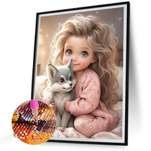 Load image into Gallery viewer, Diamond Painting - Full Square - little girl holding animals (30*40CM)