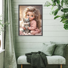 Load image into Gallery viewer, Diamond Painting - Full Square - little girl holding animals (30*40CM)