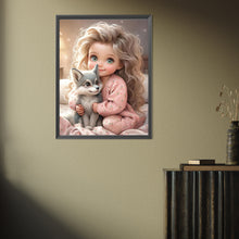 Load image into Gallery viewer, Diamond Painting - Full Square - little girl holding animals (30*40CM)