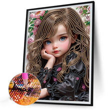 Load image into Gallery viewer, Diamond Painting - Partial Special Shaped - sweet cool girl (30*40CM)