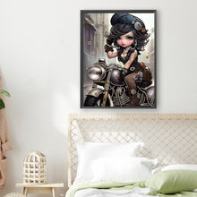 Load image into Gallery viewer, Diamond Painting - Partial Special Shaped - sweet cool girl (30*40CM)
