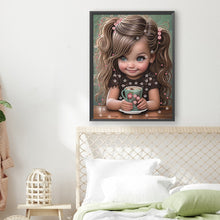 Load image into Gallery viewer, Diamond Painting - Partial Special Shaped - sweet cool girl (30*40CM)