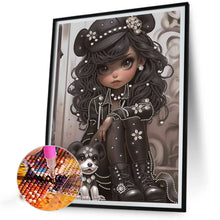 Load image into Gallery viewer, Diamond Painting - Partial Special Shaped - sweet cool girl (30*40CM)