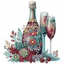 Load image into Gallery viewer, Diamond Painting - Partial Special Shaped - Celebration champagne (30*30CM)