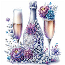 Load image into Gallery viewer, Diamond Painting - Partial Special Shaped - Celebration champagne (30*30CM)