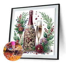 Load image into Gallery viewer, Diamond Painting - Partial Special Shaped - Celebration champagne (30*30CM)