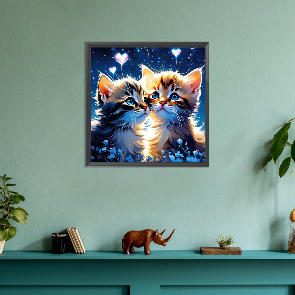 Diamond Painting - Full Round - two cats (30*30CM)