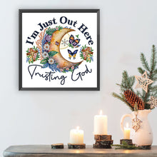 Load image into Gallery viewer, Diamond Painting - Partial Special Shaped - butterfly moon calligraphy and painting (30*30CM)