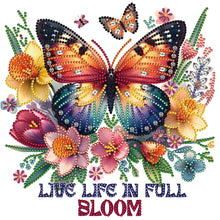 Load image into Gallery viewer, Diamond Painting - Partial Special Shaped - butterfly flowers calligraphy and painting (30*30CM)