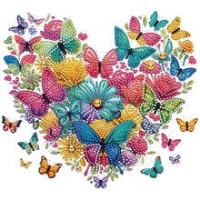 Load image into Gallery viewer, Diamond Painting - Partial Special Shaped - butterfly love calligraphy and painting (30*30CM)