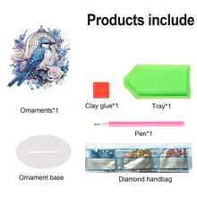 Load image into Gallery viewer, Acrylic Flamingo Cage Diamond Painting Desktop Decor for Office Desktop Decor