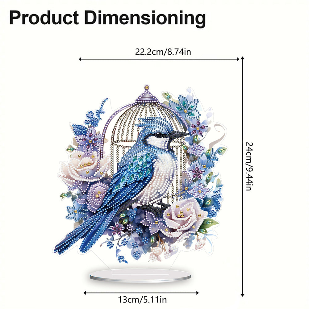 Acrylic Flamingo Cage Diamond Painting Desktop Decor for Office Desktop Decor