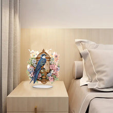 Load image into Gallery viewer, Acrylic Flamingo Cage Diamond Painting Desktop Decor for Office Desktop Decor