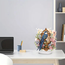 Load image into Gallery viewer, Acrylic Flamingo Cage Diamond Painting Desktop Decor for Office Desktop Decor