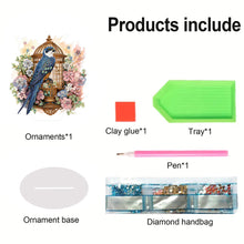 Load image into Gallery viewer, Acrylic Flamingo Cage Diamond Painting Desktop Decor for Office Desktop Decor