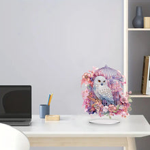 Load image into Gallery viewer, Acrylic Flamingo Cage Diamond Painting Desktop Decor for Office Desktop Decor